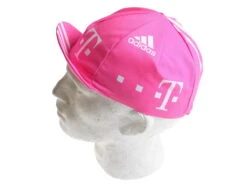 Vintage Wielerpet - Telecom - Roze -Fiets Bevordering 0024245 vintage cycling caps telecom