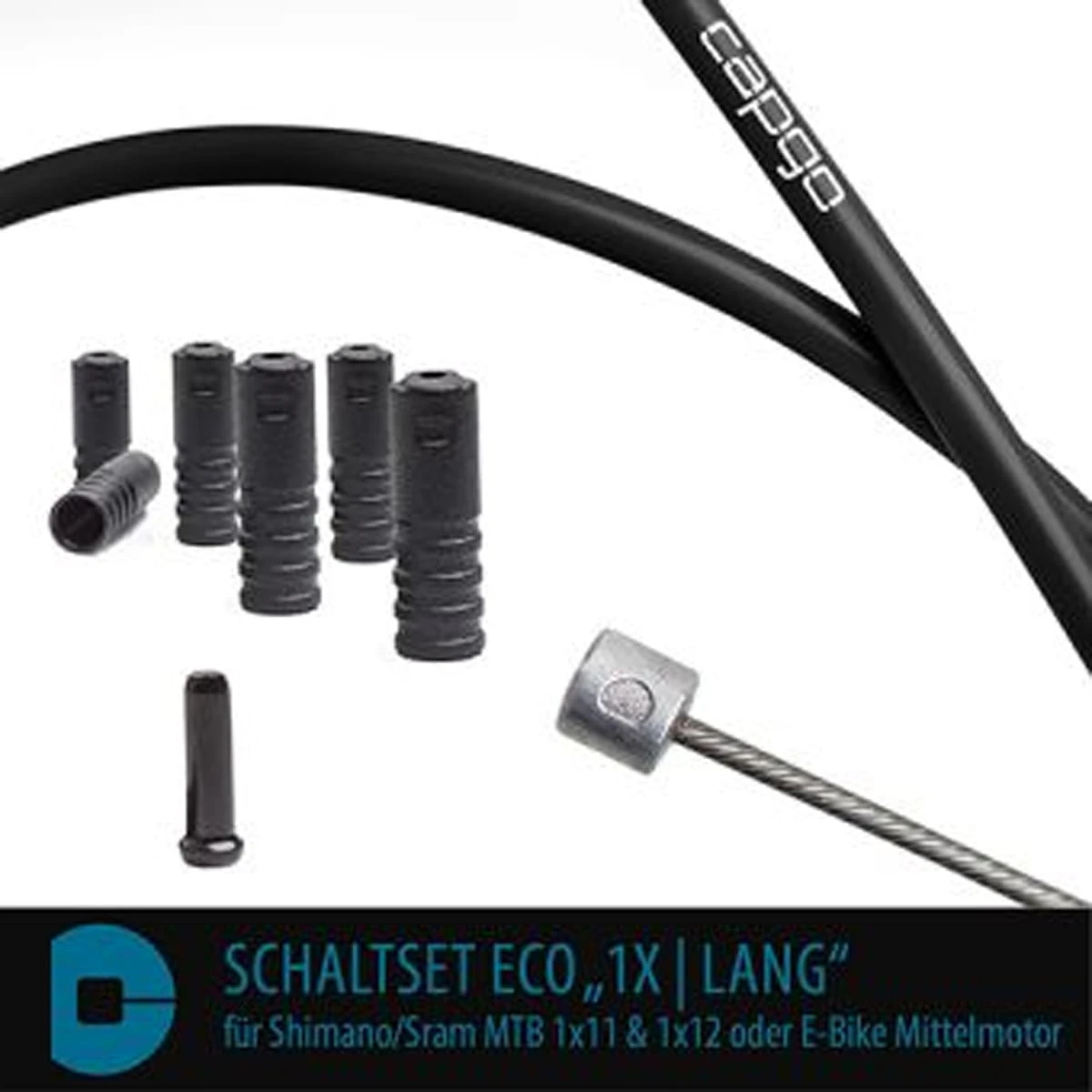 CAPGO Schakelkit ECO Shimano/Sram MTB 1x11, 1x12 Of E-bike Middenmotor - Zwart 3 CAPGO Schakelkit ECO Shimano/Sram MTB 1x11, 1x12 Of E-bike Middenmotor - Zwart