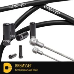 CAPGO Remkabelset OL Shimano/Sram Road - Zwart