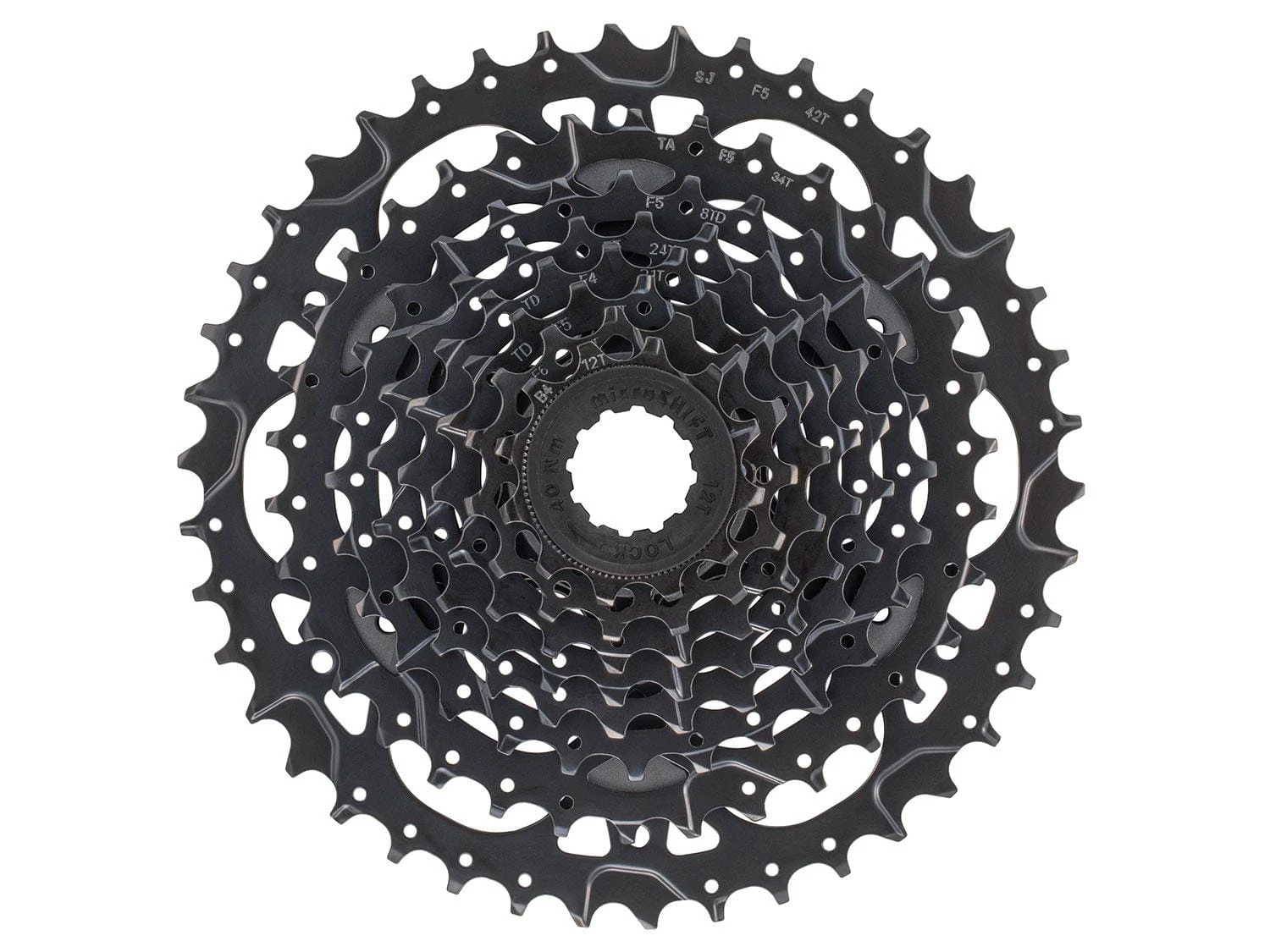 MICROSHIFT Acolyte Cassette 8sp 12-42T Staal - Zwart 3 MICROSHIFT Acolyte Cassette 8sp 12-42T Staal - Zwart