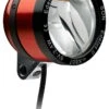 Edelux II LED Koplamp Voor Naafdynamo's - Rood Geanodiseerd -Fiets Bevordering EdeluxII rot web