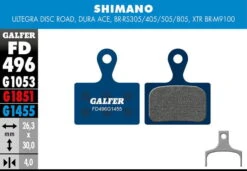 GALFER Weg Remblokken Voor Shimano Ultegra - Blauw
