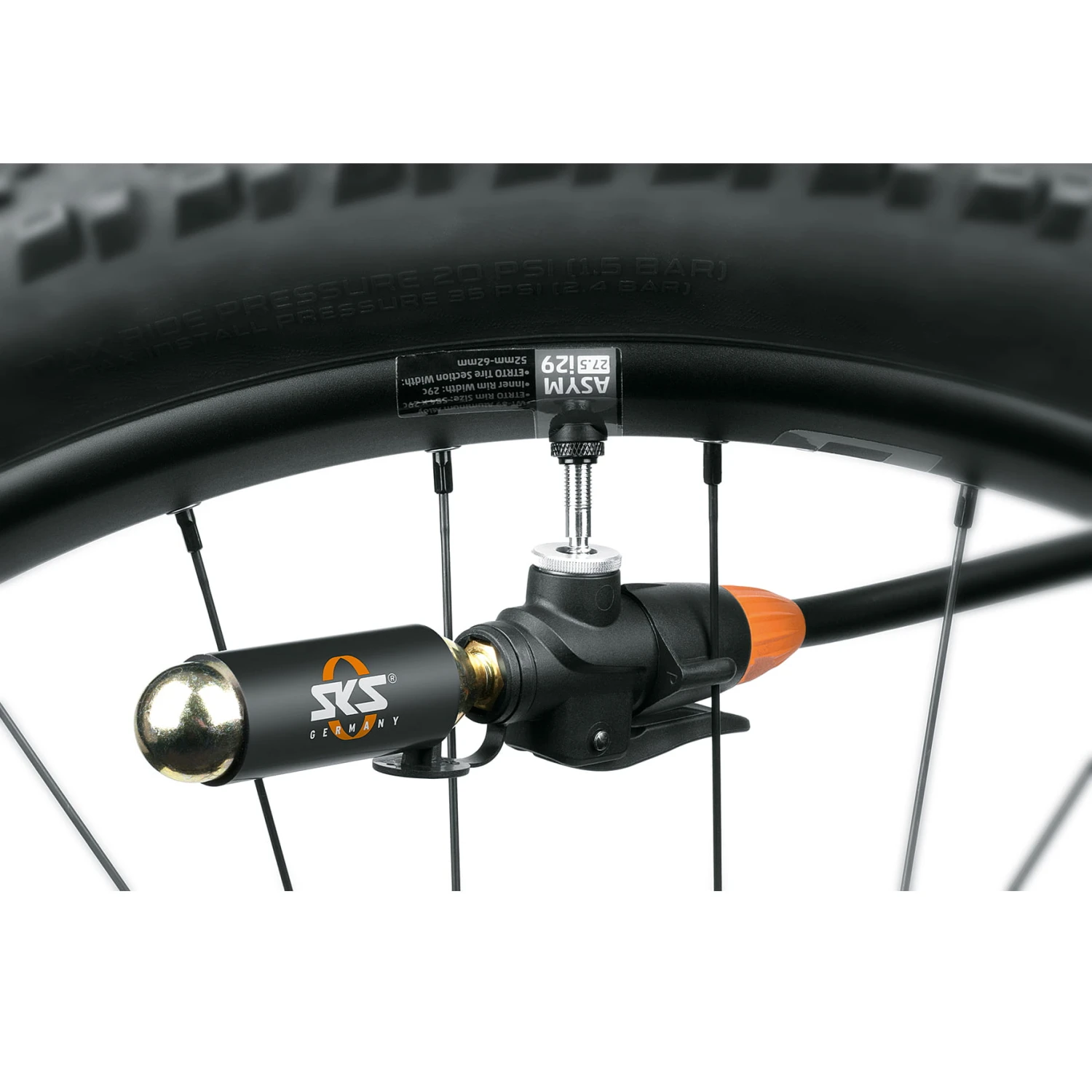 SKS TL-kopset - Binnenbandloze Pompkop 4 SKS TL-kopset - Binnenbandloze Pompkop - Afbeelding 2