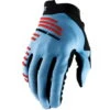 100% R-Core Handschoen - Lichtblauw/Rood -Fiets Bevordering HU GLO 0040 blue red
