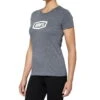 100% Icon Vrouwen T-shirt - Heather Grey -Fiets Bevordering IconWomensT Shirt HeatherGrey 1