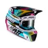 LEATT Helm Incl. Bril 8,5 V22 Aqua/Royal Turquoise-wit-geel -Fiets Bevordering LEATTHelminkl Brille8 5V22AquaRoyalt rkis weiss gelb 1