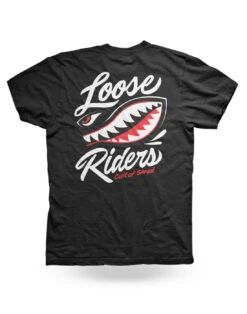 LOOSE RIDERS Heren T-shirts - Airshark Zwart -Fiets Bevordering MensT Shirts LooseRiders AirsharkBlack 2
