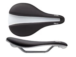 Fabric Line-S Flat Elite Zadel - Zwart / Wit