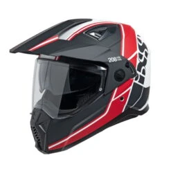 IXS 208 2.0 Motorfietshelm - Mat Zwart-rood