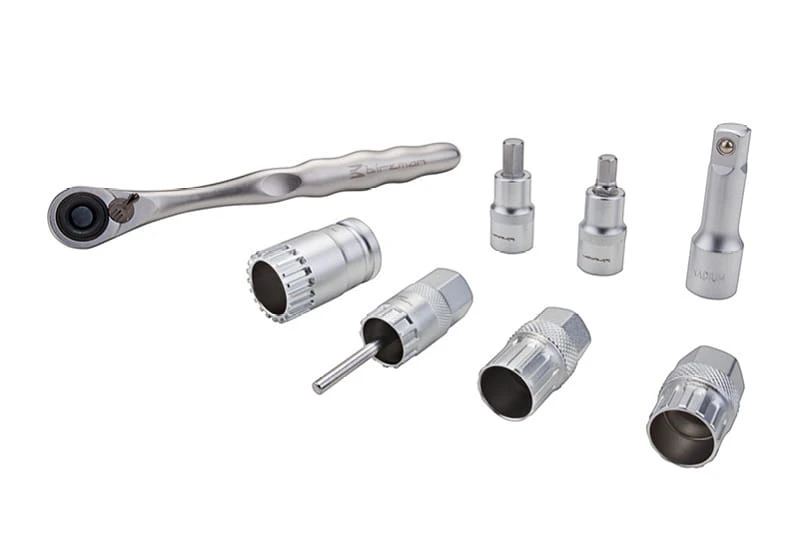 Birzman 8-delige Ratelset Met Diverse Doppen, Trekkers 3 Birzman 8-delige Ratelset Met Diverse Doppen, Trekkers