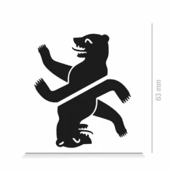 Reflecterende Sticker - Berlijn Beer - Zwart
